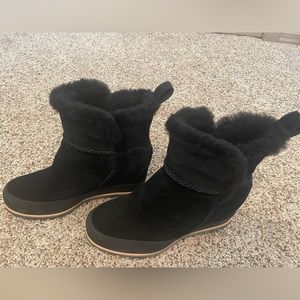 UGG black waterproof suede ankle boots
